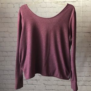 SHIRT - Women's Victoria's Secret light burgundy wrap top with angel wings logo